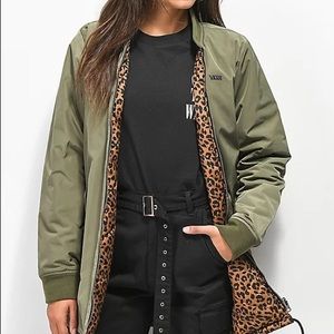 Vans Reversible Boom Boom Elongated Jacket with Leopard and Army Green